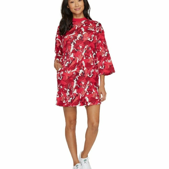 PUMA Womens Archive Red Oversize Dress - Picture 1 of 7